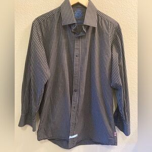 English Laundry men’s long sleeve plaid dress shirt, size 16.5 neck, 32/33